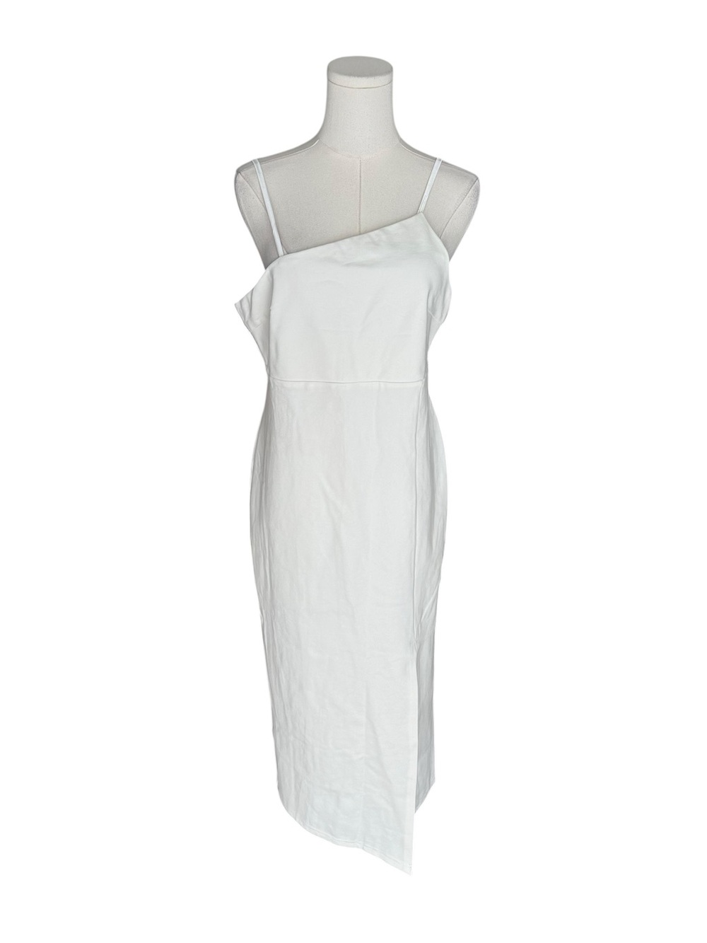 Petal & Pup - NWT Zahra White Asymmetrical Bridal Midi Dress Sz 12
